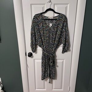 Nwt LOFT Floral Patterned Dress with Tie Waist new with tags